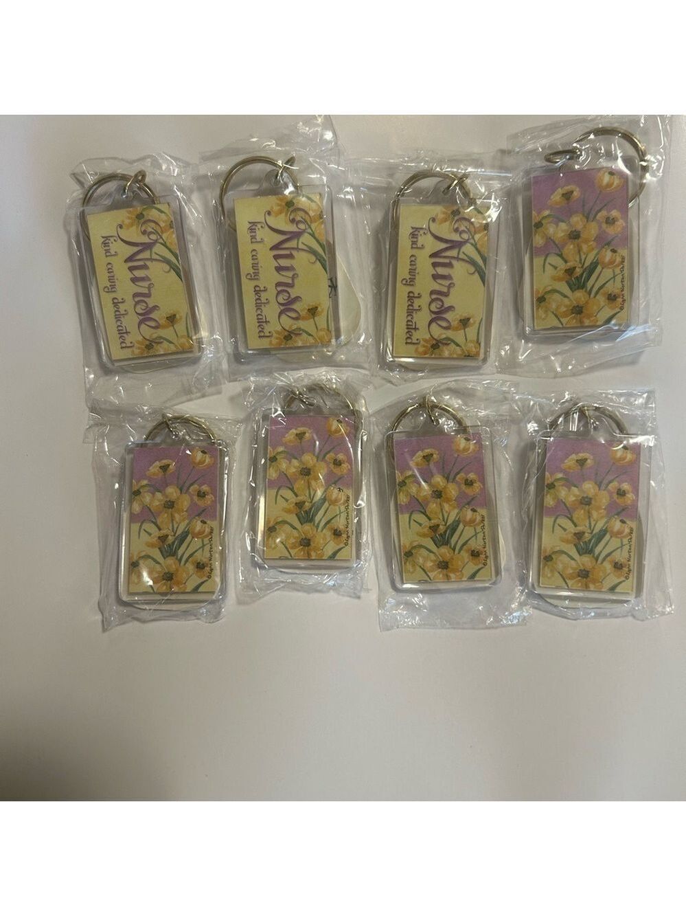 8pk of nurse kind caring dedicated key ring